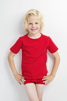 Effen rood T-Shirt Jongen KinderBasics  