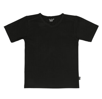Effen zwart V-hals T-Shirt Jongen KinderBasics  