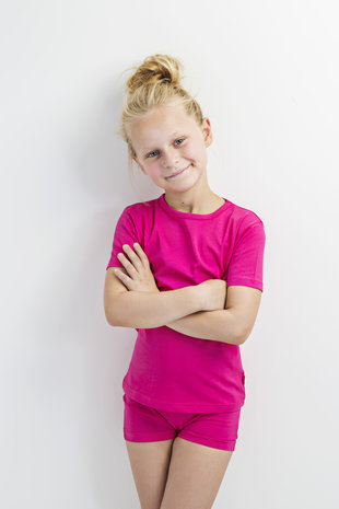 T-Shirt Meisje KinderBasics - FUCHSIA